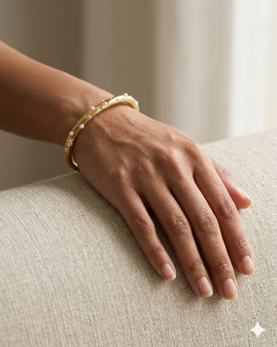 Elowen Pearl Glow Cuff