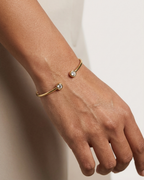 Elara Twin Stone Cuff Bracelet