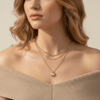 Aurora Heart Layered Necklace