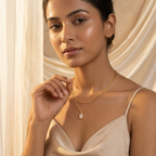 Crystal Drop Layered Necklace