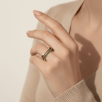 Edge Crystal Adjustable Ring