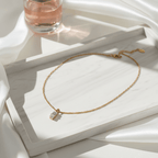 Baguette Crystal Pendant Necklace