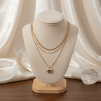 Aurora Heart Layered Necklace