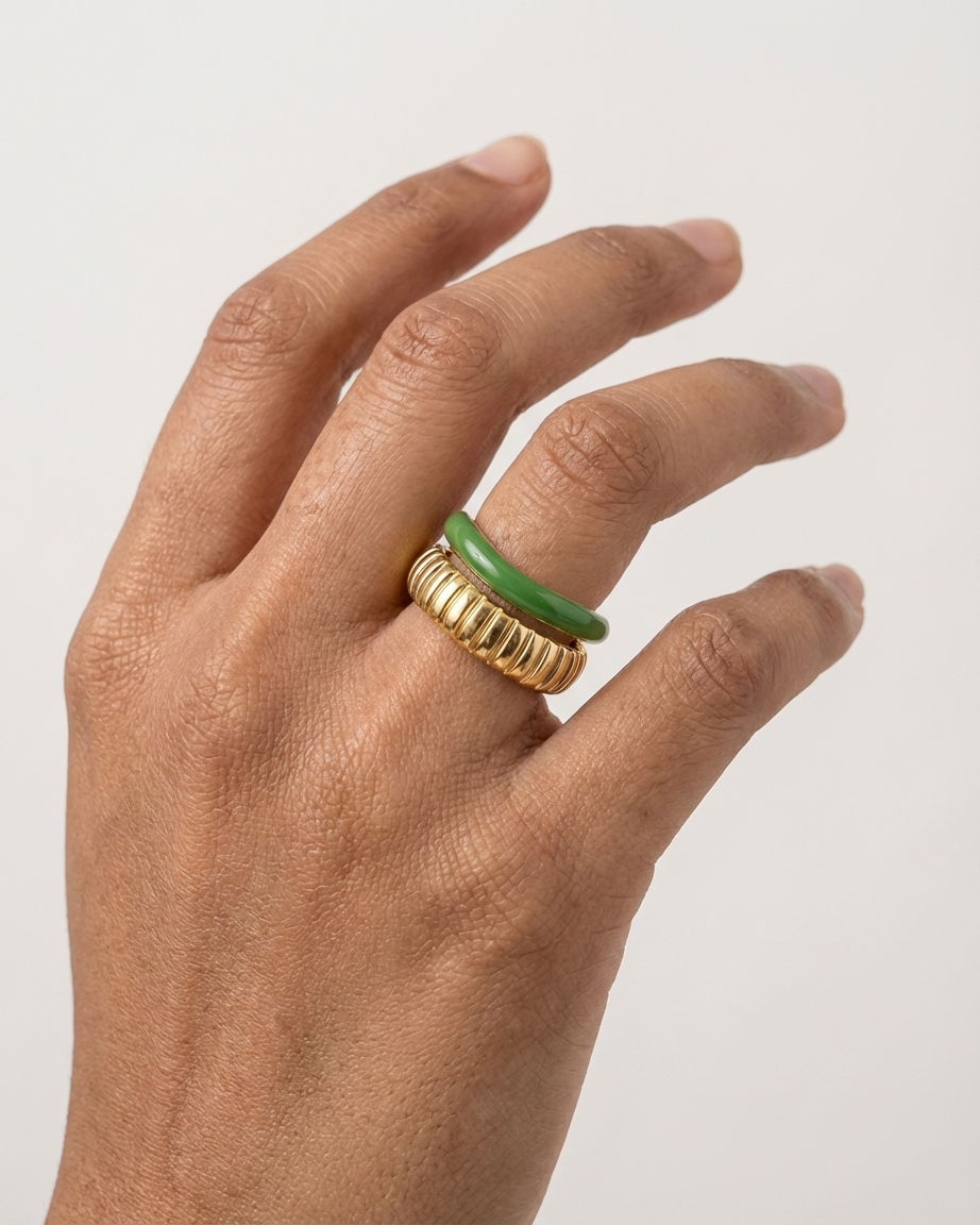 Zyra Jade Curve Ring