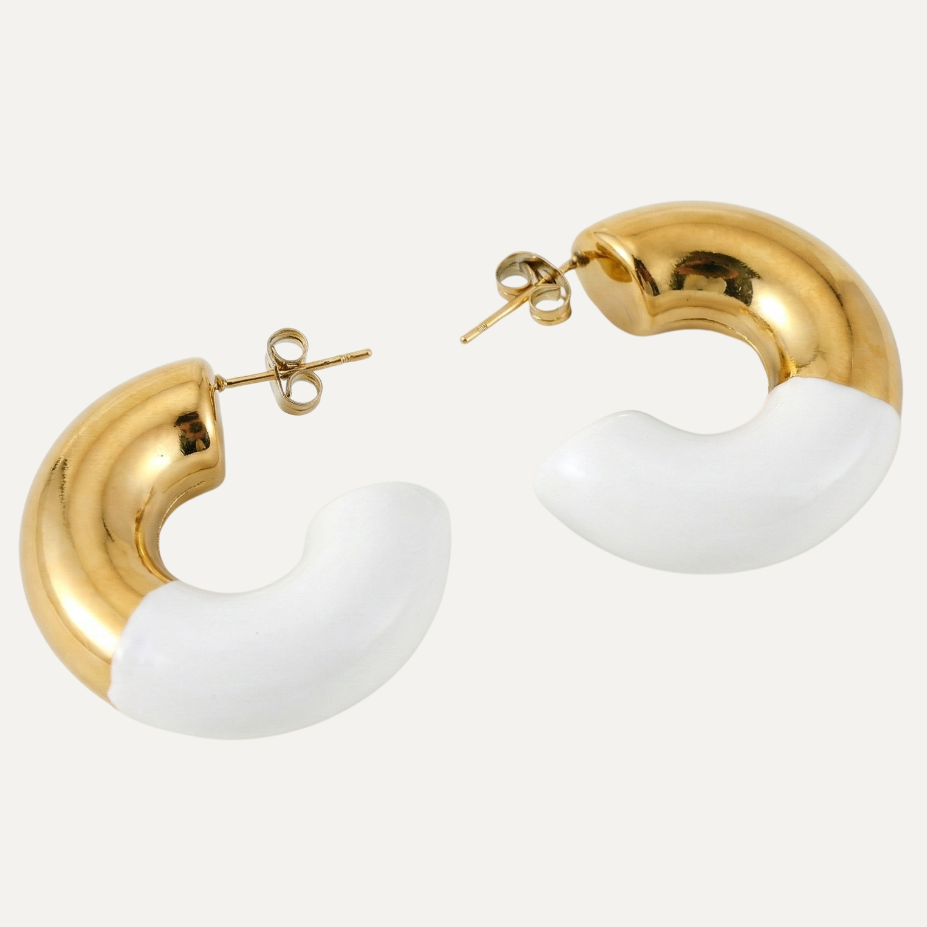 Muse Two-Tone Chunky C-Hoops