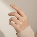 Edge Crystal Adjustable Ring