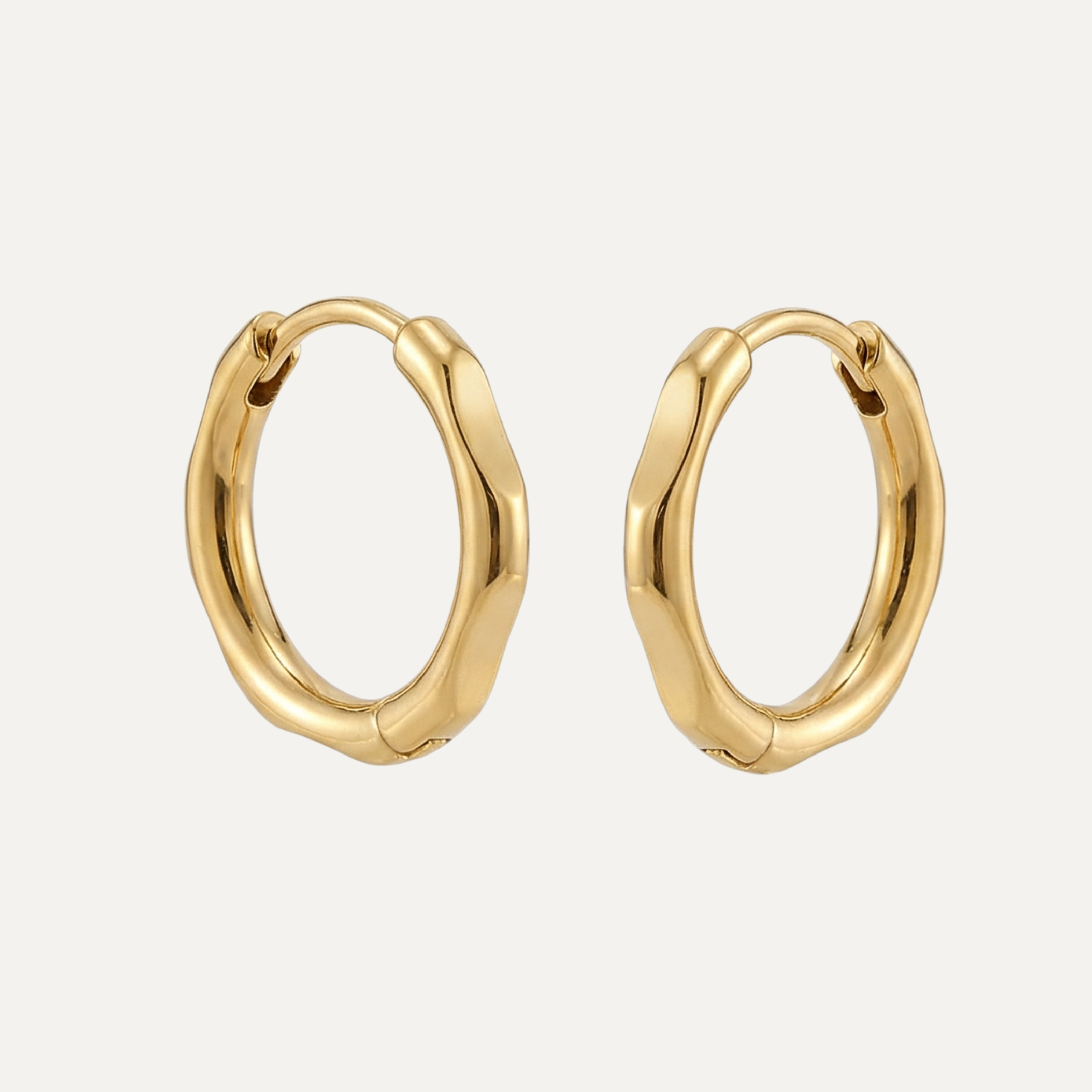 Chunky Minimalist Gold Hoops