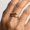 Nyra Emerald Flow Ring