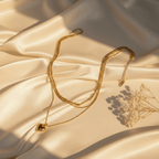 Aurora Heart Layered Necklace