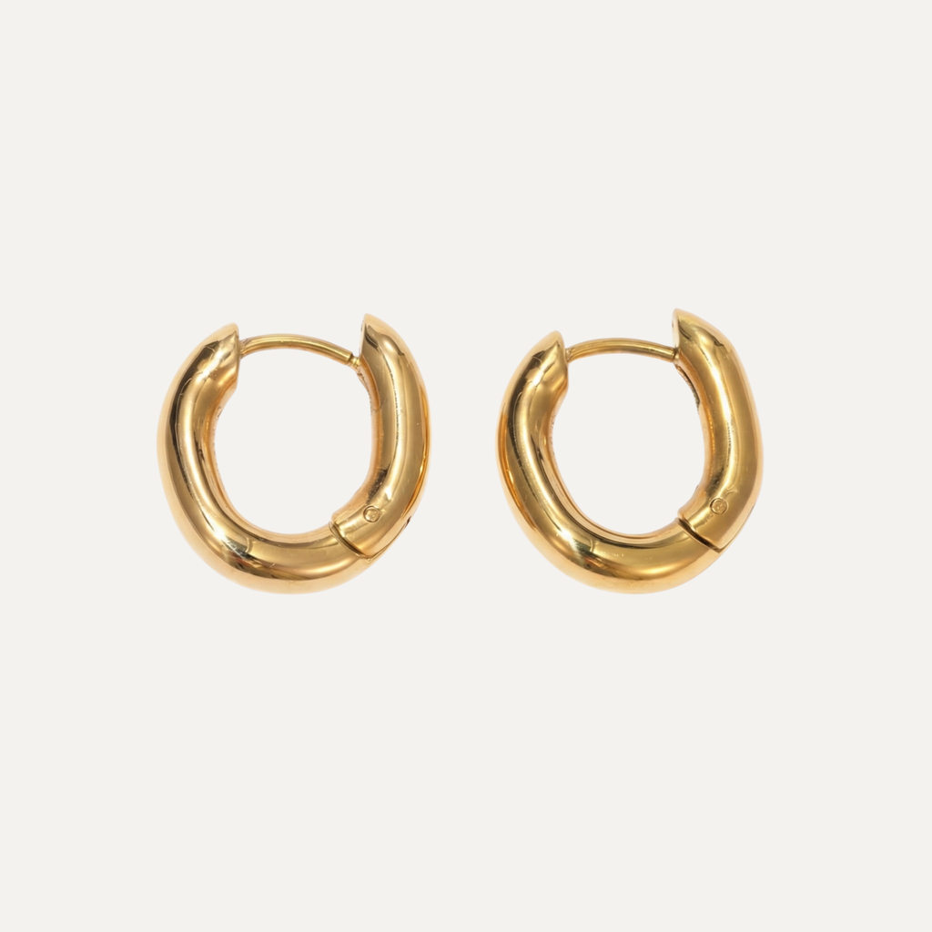 Irregular Gold Hoop Earrings