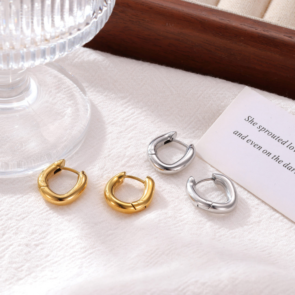 Irregular Gold Hoop Earrings