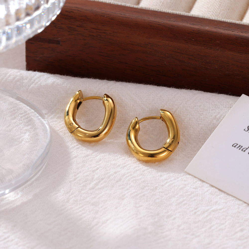 Irregular Gold Hoop Earrings