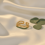 Edge Crystal Adjustable Ring