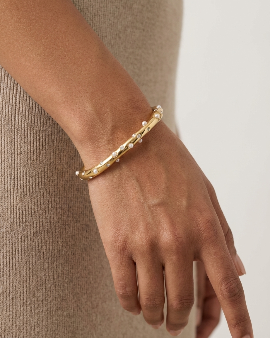 Elowen Pearl Glow Cuff