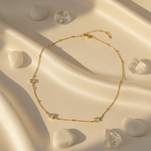 Celeste Crystal Station Necklace