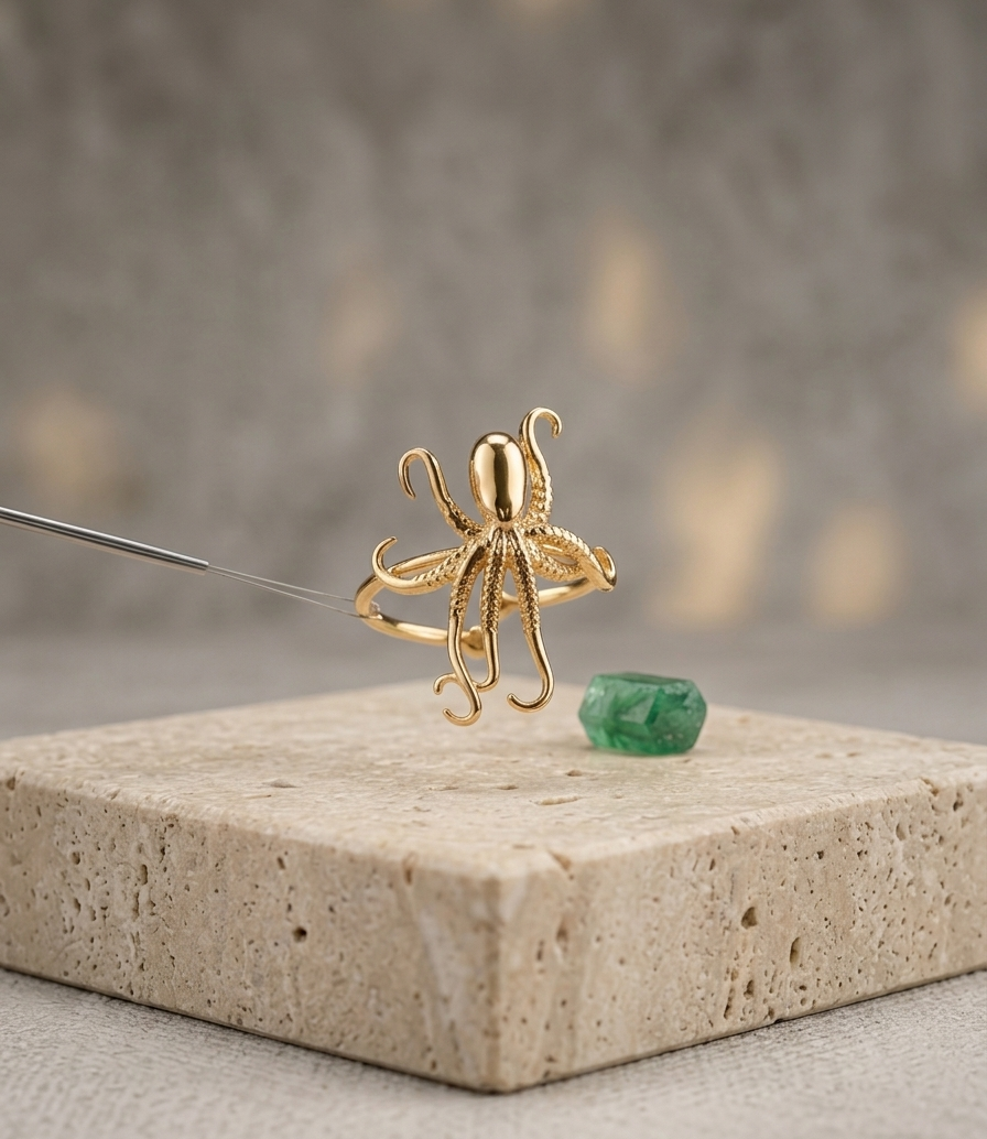 Aurora Octopus Ring