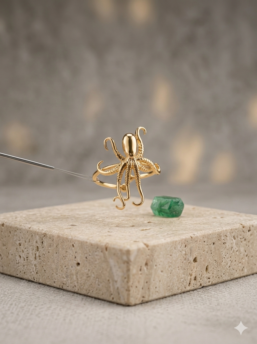 Aurora Octopus Ring
