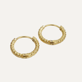 Gold Plated Twisted Huggie Hoop Earrings