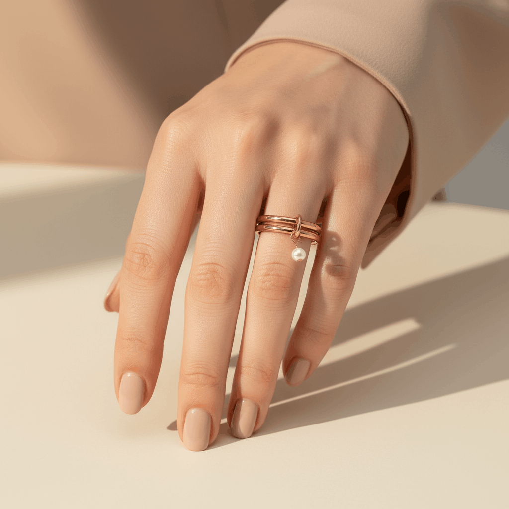 Aurelia Pearl Stack Rings