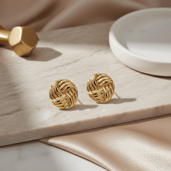 Regal Weave Stud Earrings