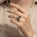 Verdant Heart Duo Ring